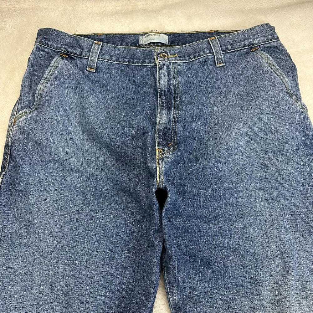 Vintage Levi's SilverTab Carpenter Jeans Mens 38x32 Blue Denim Workwear Pockets - Picture 2 of 16